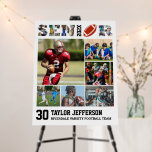 Football Player Senior Night Sports Photo Collage Foam Board<br><div class="desc">Personalized football senior sports photo collage for athlete and football player. This customizable photo gift is perfect for senior night, sports award banquet or birthday gift for your athlete son, daughter or student. It's a great way to display precious moments and memories from their sports games. The poster features a...</div>