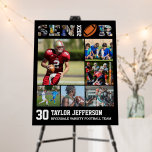 Football Player Senior Night Sports Photo Collage Foam Board<br><div class="desc">Personalized football senior sports photo collage for athlete and football player. This customizable photo gift is perfect for senior night, sports award banquet or birthday gift for your athlete son, daughter or student. It's a great way to display precious moments and memories from their sports games. The poster features a...</div>