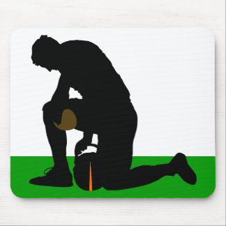 football player silhouette mouse pad
