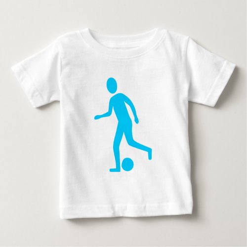 Football Player _ Sky Blue Baby T_Shirt