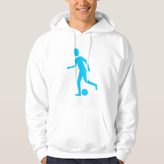 Football Player - Sky Blue Hoodie (Front)