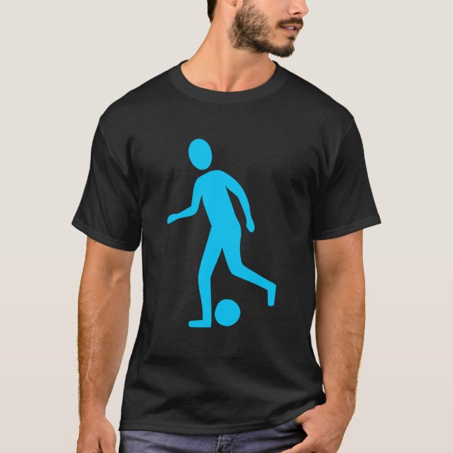 Football Player - Sky Blue T-Shirt (Front)