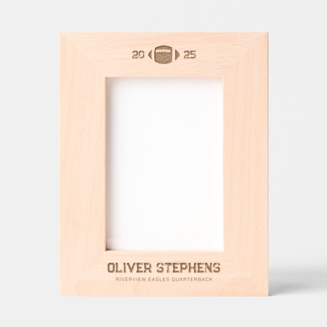 Football player sporty personalized engraved frames (Front)