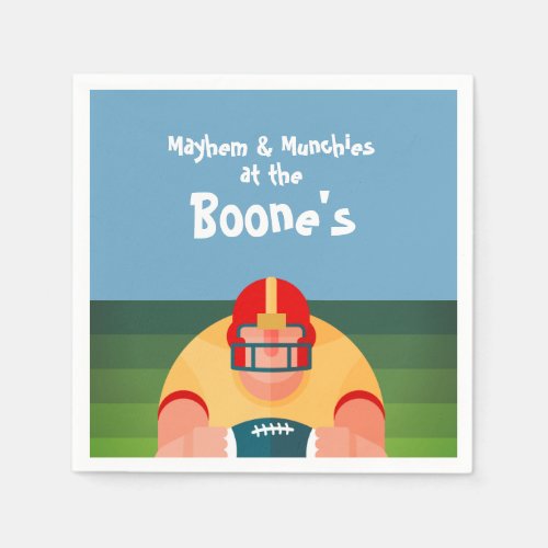 Football Player Super Fan Game Day Napkins