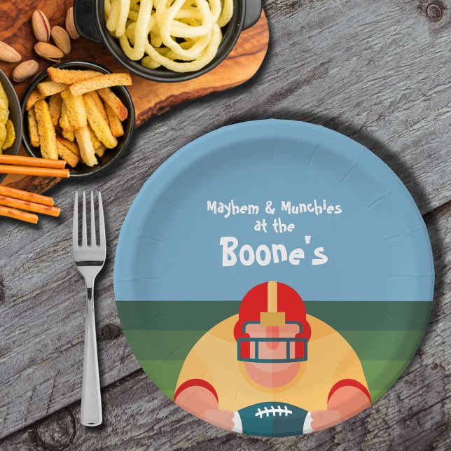 Football Player Super Fan Game Day Paper Plates (Football Player Super Fan Game Day Paper Plates)