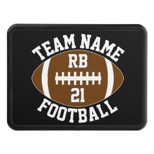 Football Player Team Name, Position and Number Hitch Cover