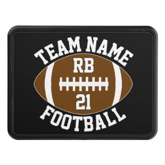 Football Player Team Name, Position and Number Hitch Cover