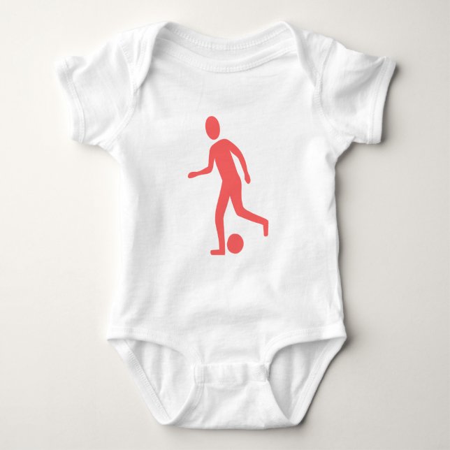 Football Player - Tropical Pink Baby Bodysuit (Front)