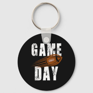 Football Player Vintage Tee Keychain