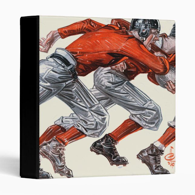 Football Players 3 Ring Binder (Front/Spine)