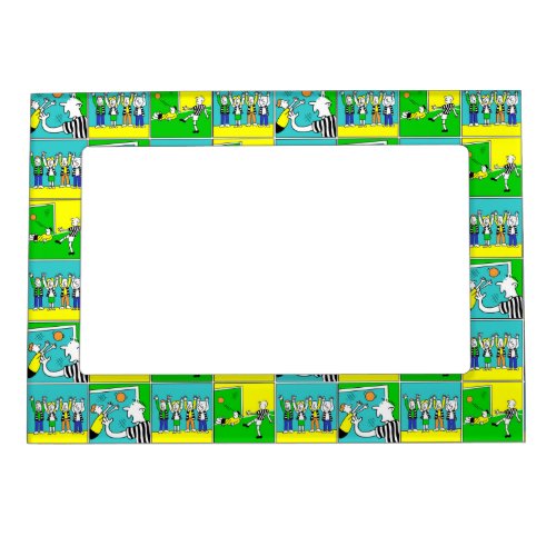 Football Players and Fans Magnetic Frame