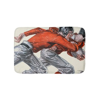 Football Players Bathroom Mat by PostSports at Zazzle