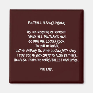 FOOTBALL PLAYER'S PRAYER MAGNET