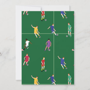 Football Players Sports Soccer Pitch Holiday Card