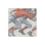 Football Players Stone Magnet at Zazzle