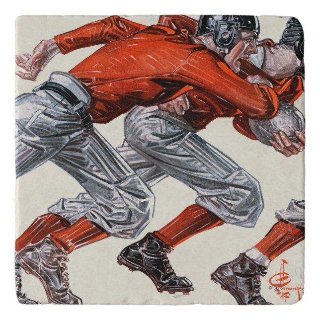 Football Players Trivet (Front)