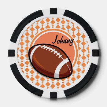 Football Poker Chips by SportsWare at Zazzle