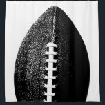 Football Pop Art - Black Modern Minimal Sports Shower Curtain<br><div class="desc">A modern football in minimalist pop art style.</div>