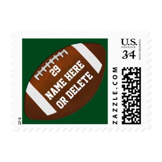 Football Postage Stamps, YOUR COLORS and TEXT