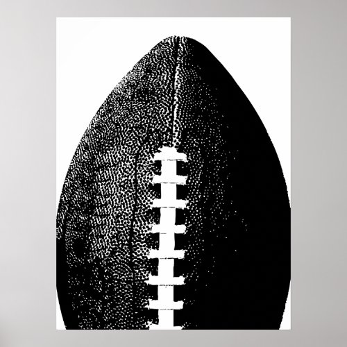 Football Poster _ Black Modern Minimal Sports