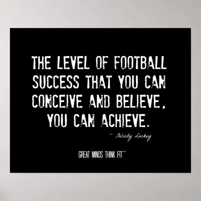 Football Poster with Motivational Quote (Front)