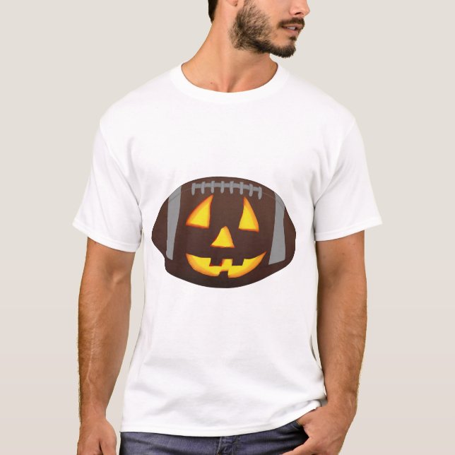 Football Pumpkin Face T-Shirt (Front)