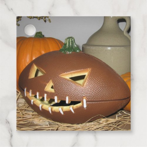 Football Pumpkin Wooden Gift Tags