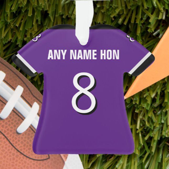 Football Purple & Black Jersey Ornament (Creator Uploaded)