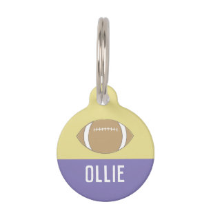 FOOTBALL (PURPLE) PET ID TAG