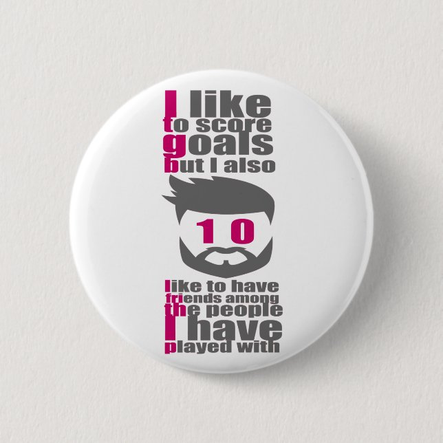 Football quote succes life button (Front)