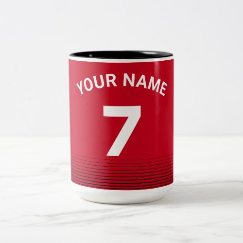Football Red Jersey Two_Tone Coffee Mug