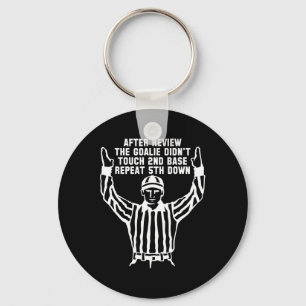 Football Referee Funny Sports Fan T Shirts Men Wom Keychain