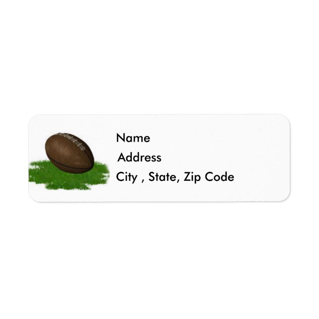 Football Return Address Label (Front)
