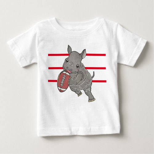 Football Rhino Baby T_Shirt