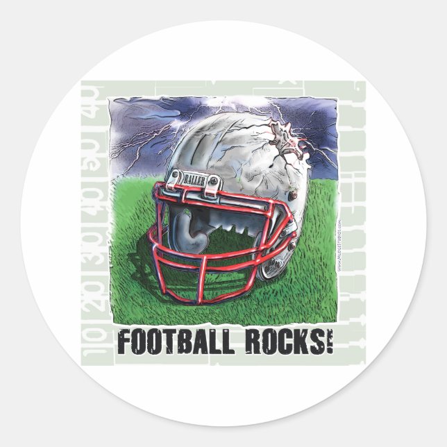 Football Rocks! Sticker (Front)