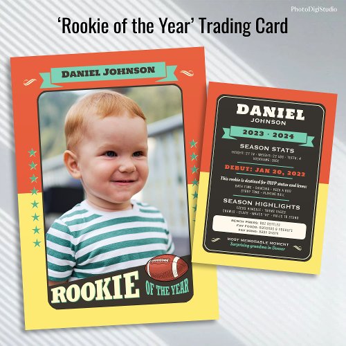 Football Rookie of the Year Birthday Trading Card
