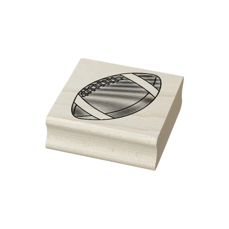 Football Rubber Stamp Zazzle