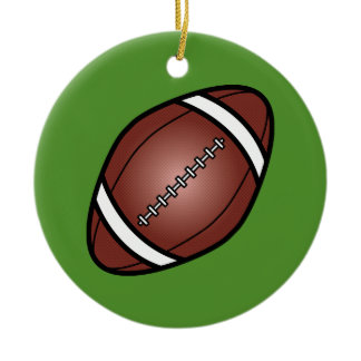 Football Rugby Ball Ceramic Ornament