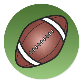 Football Rugby Ball Classic Round Sticker
