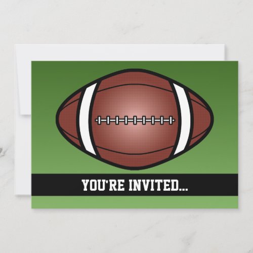 Football Rugby Birthday Invites