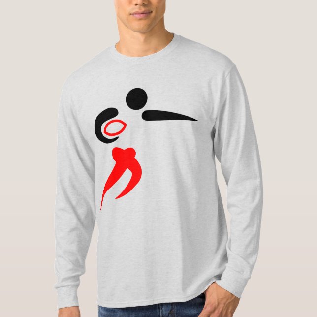 Football Running-back Men’s Long Sleeve T-Shirt (Front)