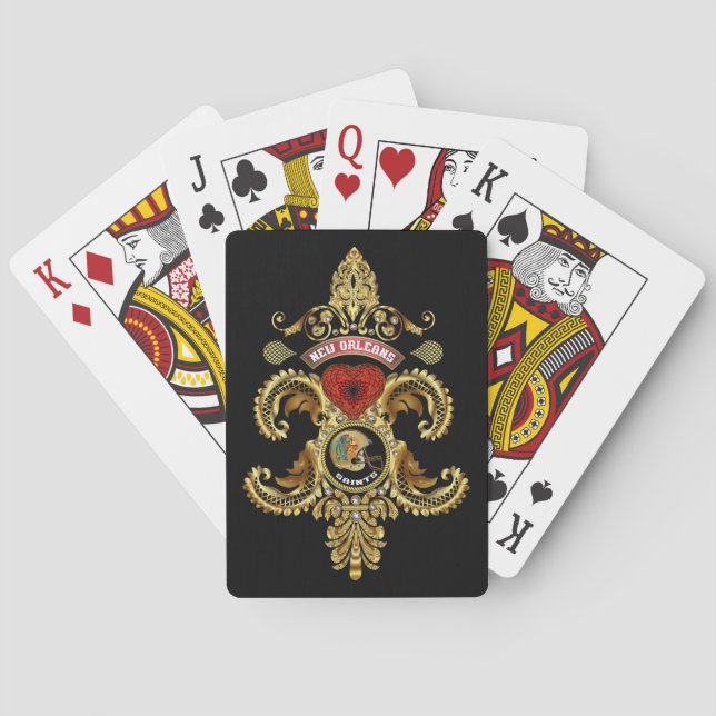 Football Saints Special Edition Read About Design Poker Cards (Back)