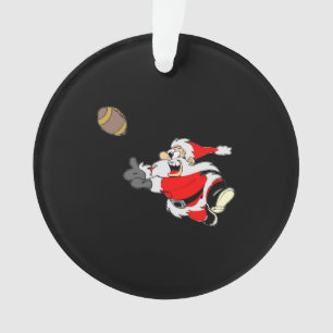 Football Santa Christmas Shirt Ornament