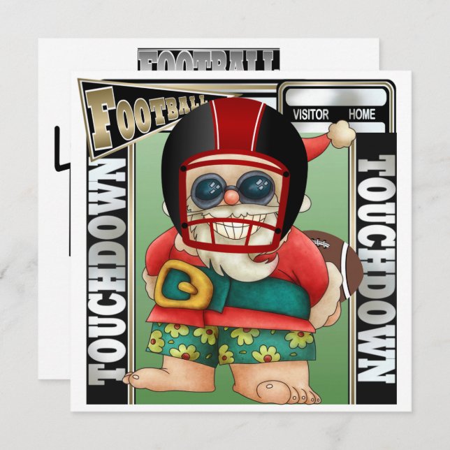 Football Santa Invitation (Front/Back)