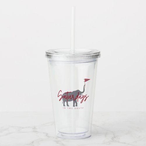 Football Saturdays in the South Acrylic Tumbler