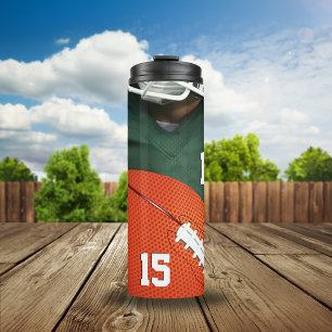 Football Season Custom Jersey Number Thermal Tumbler