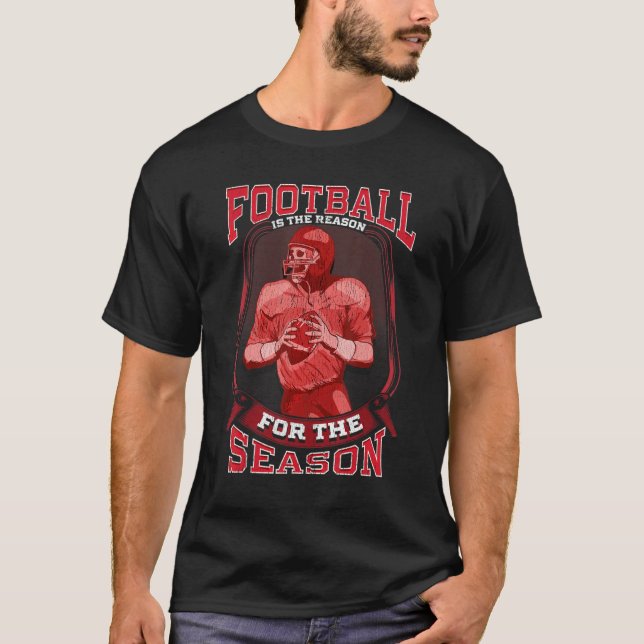 Football Season Fan Player   Quote Retro T-Shirt (Front)