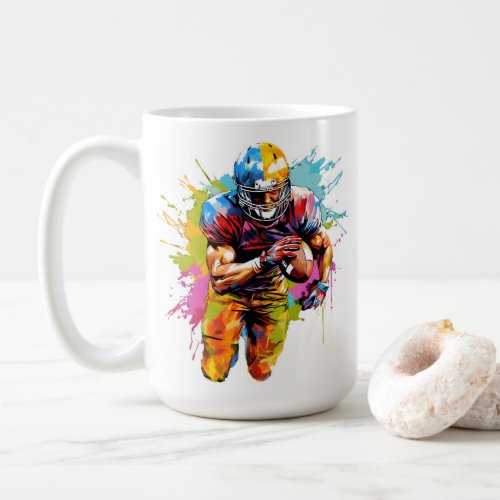 Football Season Splatter Art Coffee Mug