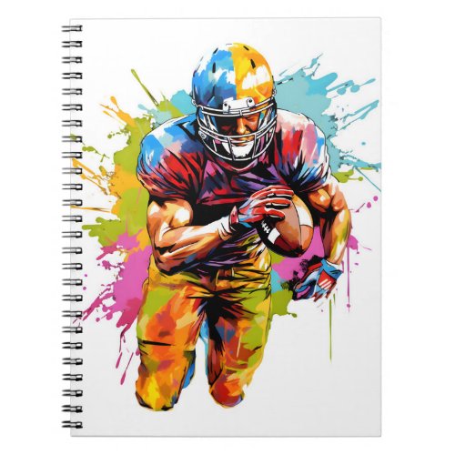Football Season Splatter Art Notebook