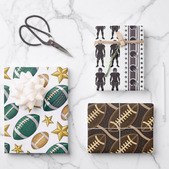 Football Season  Wrapping Paper Sheets (Front)